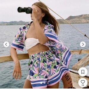 Steele Amalfi Top snd Short Floral Two-Piece Set in Laguna Breeze Pattern